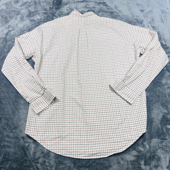 Polo Ralph Lauren Shirt Mens XL White Red Blue Check Casual Button Up Preppy VTG - Picture 5 of 9